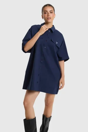 alix-the-label-woven-blouse-dress-navy
